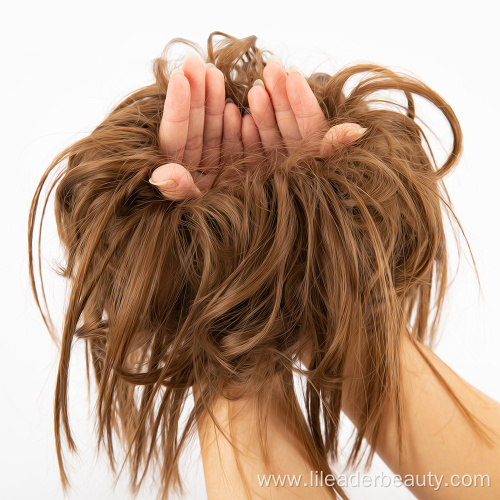 Messy Bun With Elastic Band Scrunchies Donut Updo